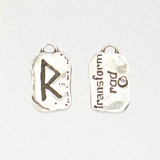 Runestone Pewter Pendant Necklace - RAD - Transform