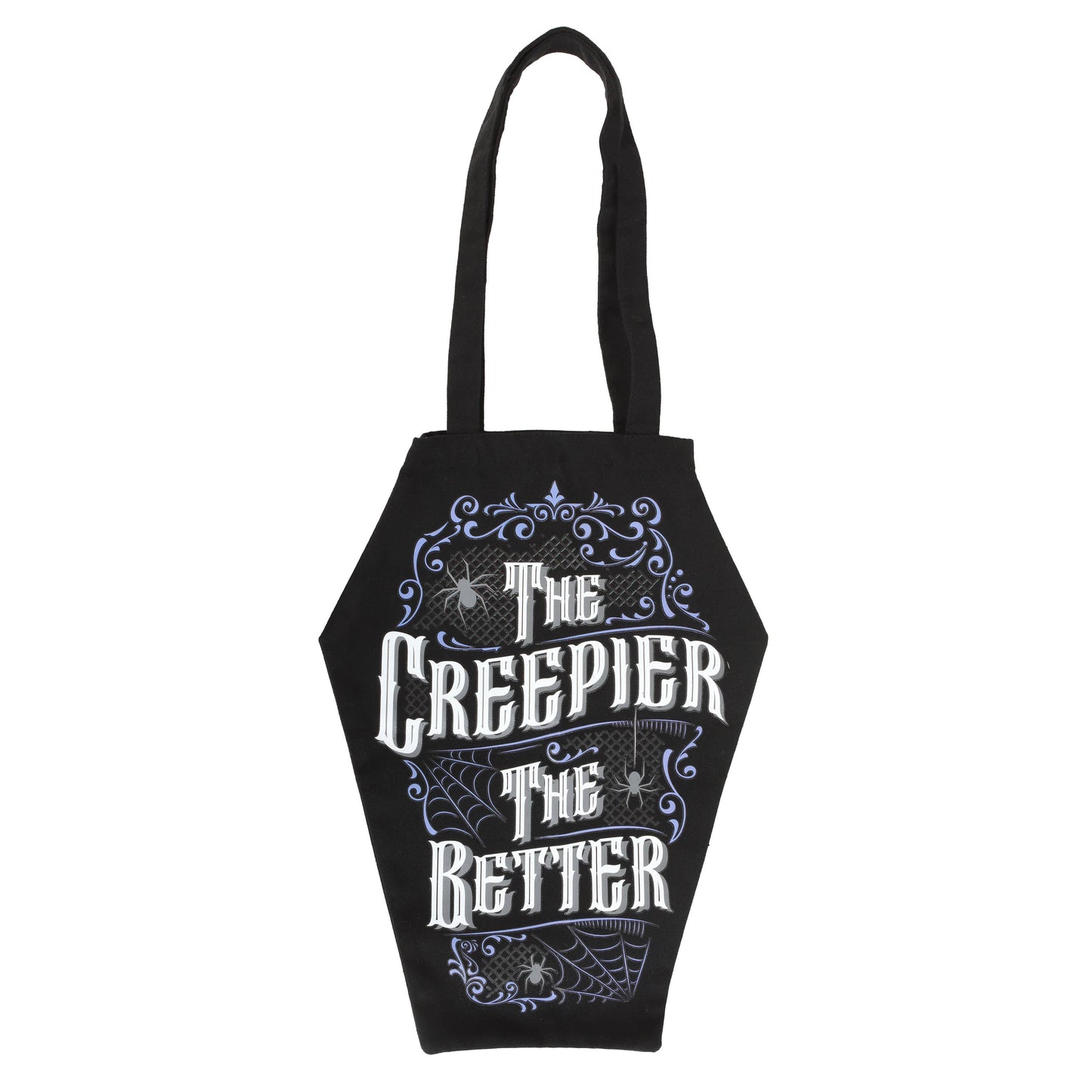 Gothic The Creepier the Better Coffin Shaped Tote Bag