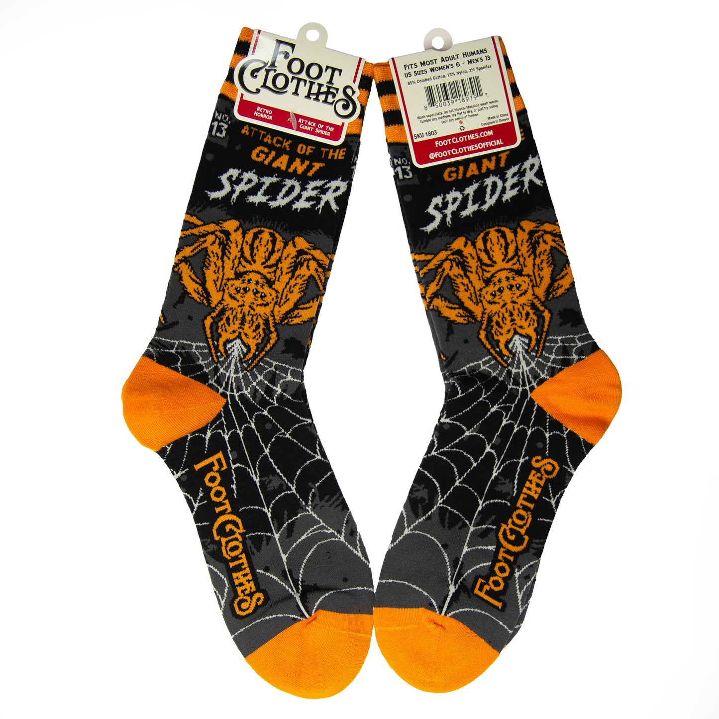 Attack of the Giant Spider Crew Socks