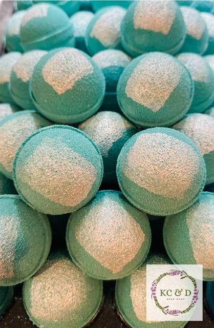 Bath Bomb Rounds: Eucalyptus Spearmint