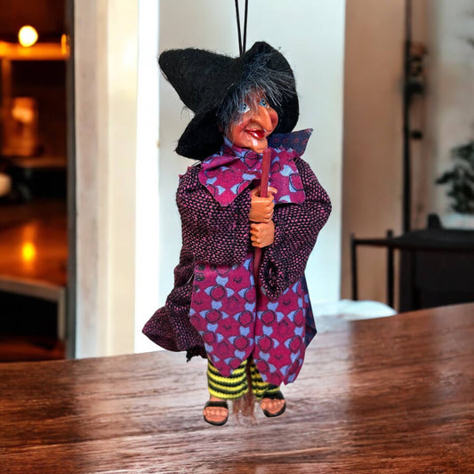 Kitchen Witch Doll Johanna purple