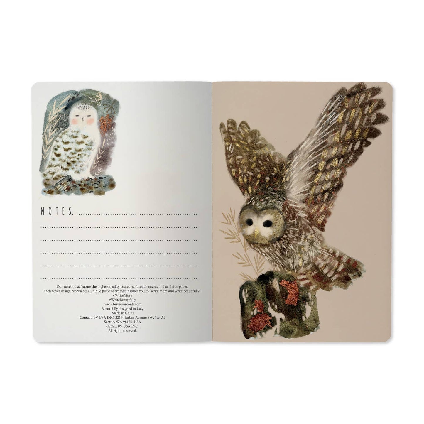 Owls Notebook/Journal - 40pgs