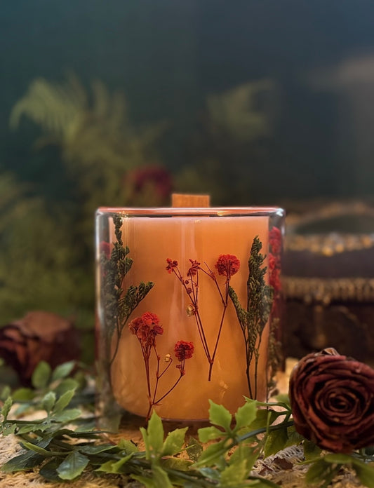 Spring Floral Candle