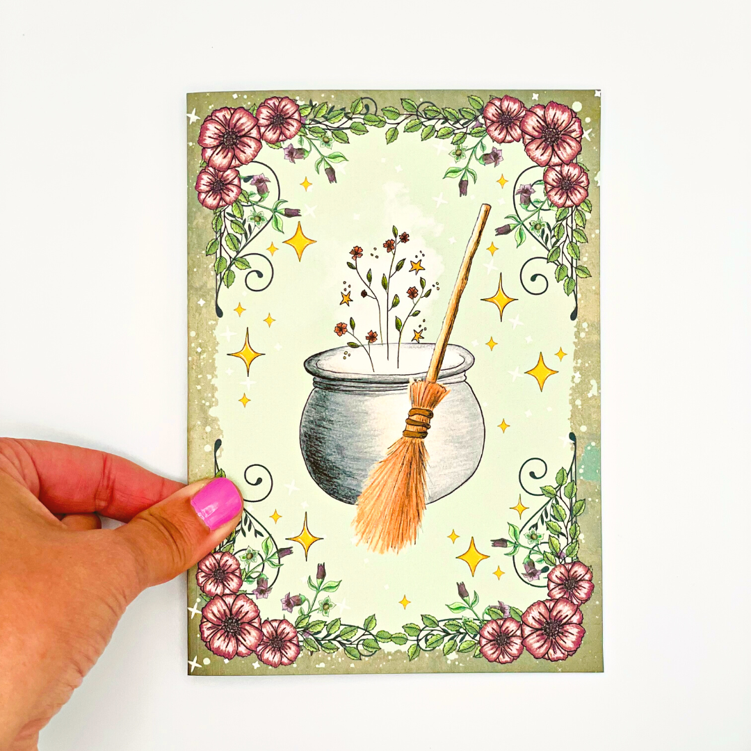 Kitchen Witch Blank Greeting Card