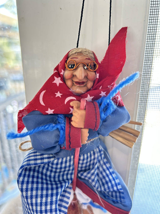 Kitchen Witch Doll Opalina blue