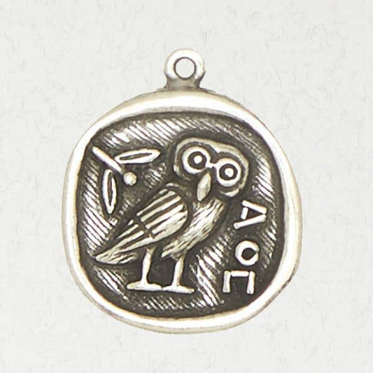 Athena’s Owl Pewter Necklace