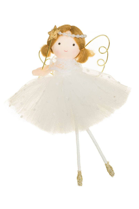 White Fairy Ballerina Girl Doll