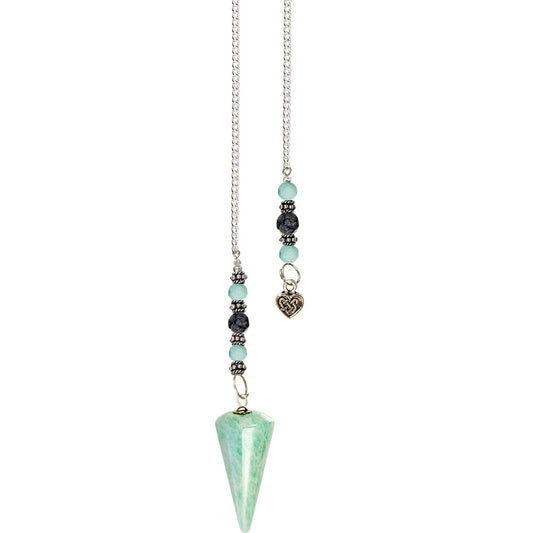 Amazonite Pendulum w/ Heart Charm