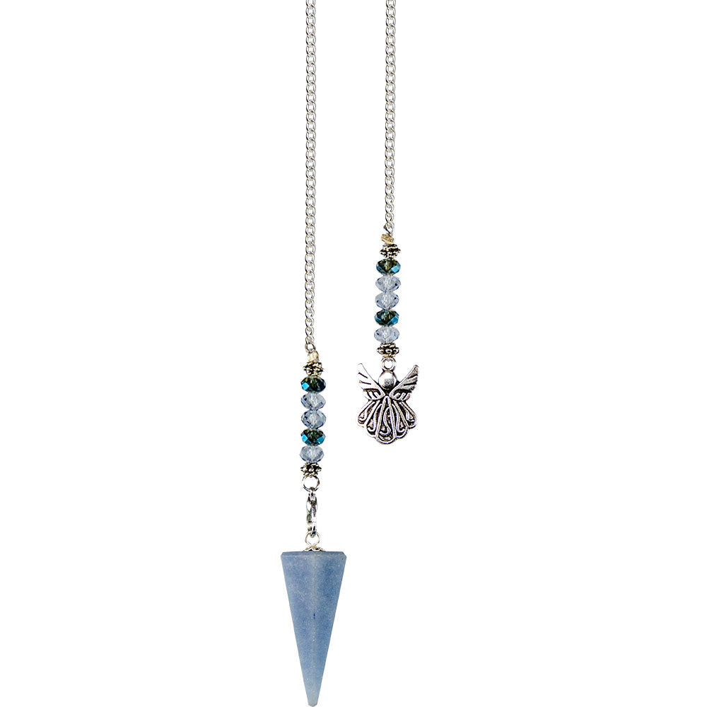 Pendulum - Hexagonal Angelite with Angel Charm