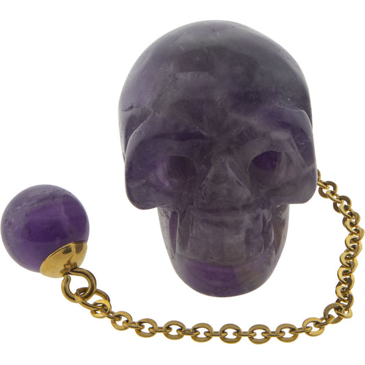 Skull Pendulum - Amethyst