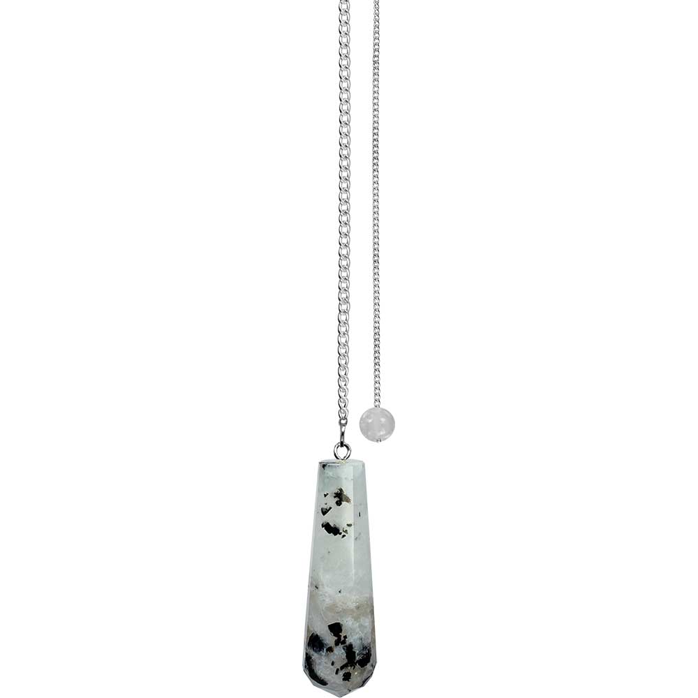 Rainbow Moonstone Faceted Pendulum