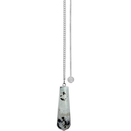 Rainbow Moonstone Faceted Pendulum
