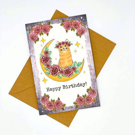 Witchy Cat Birthday Card