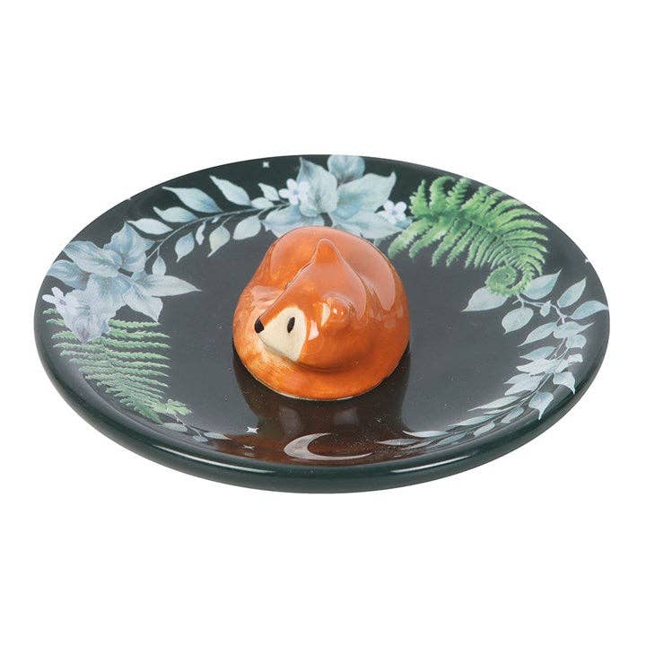 Green Forest Fox Trinket Dish