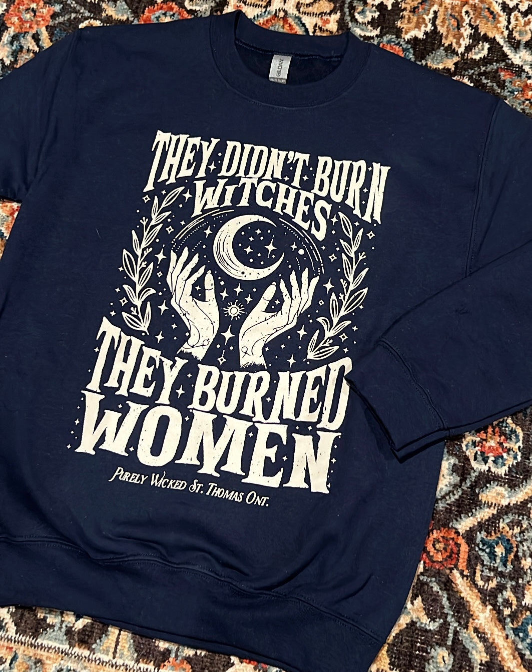 They Didn't Burn Witches - Navy Crewneck