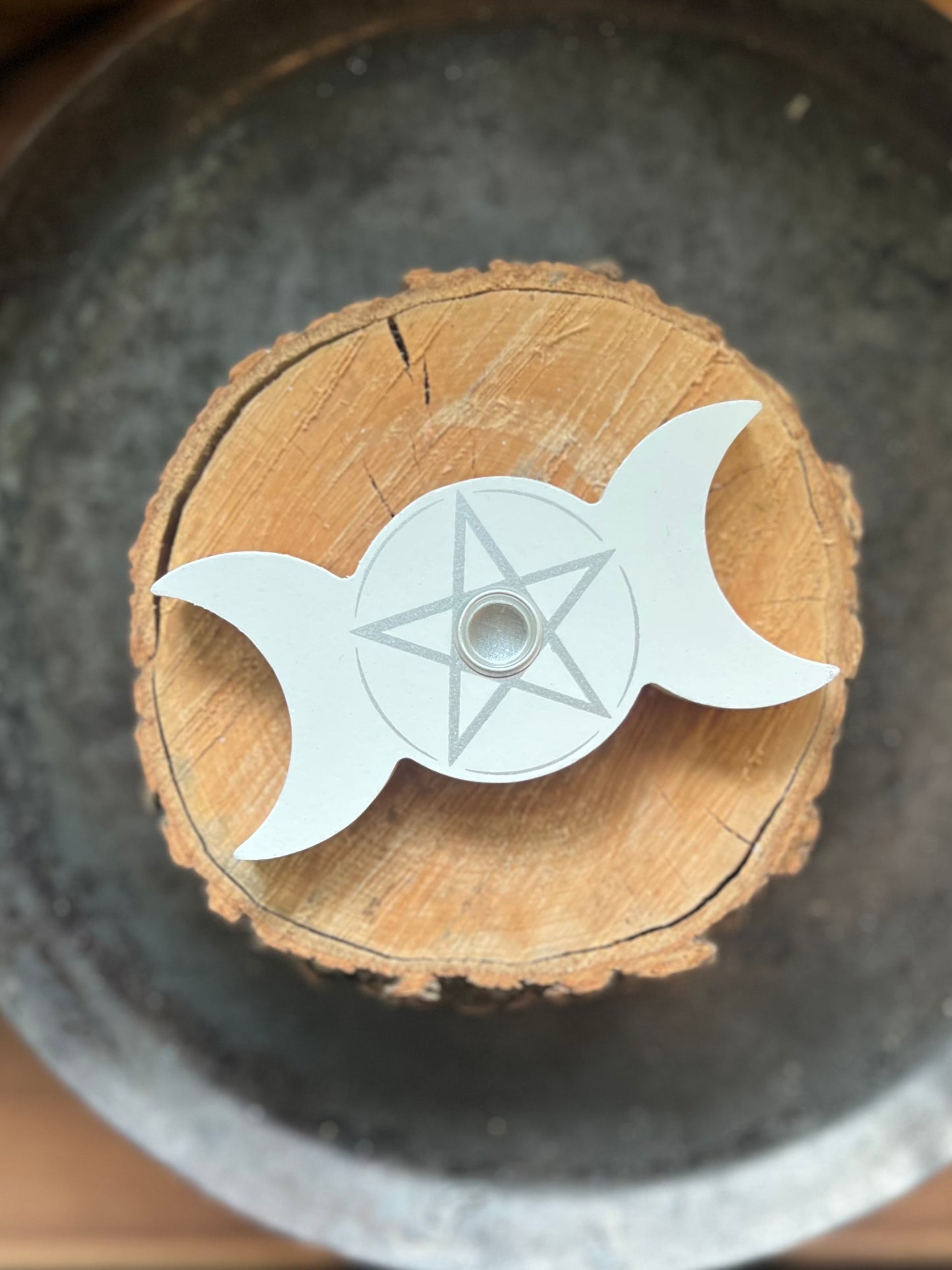 Wiccan Spell Wooden Candle Holders