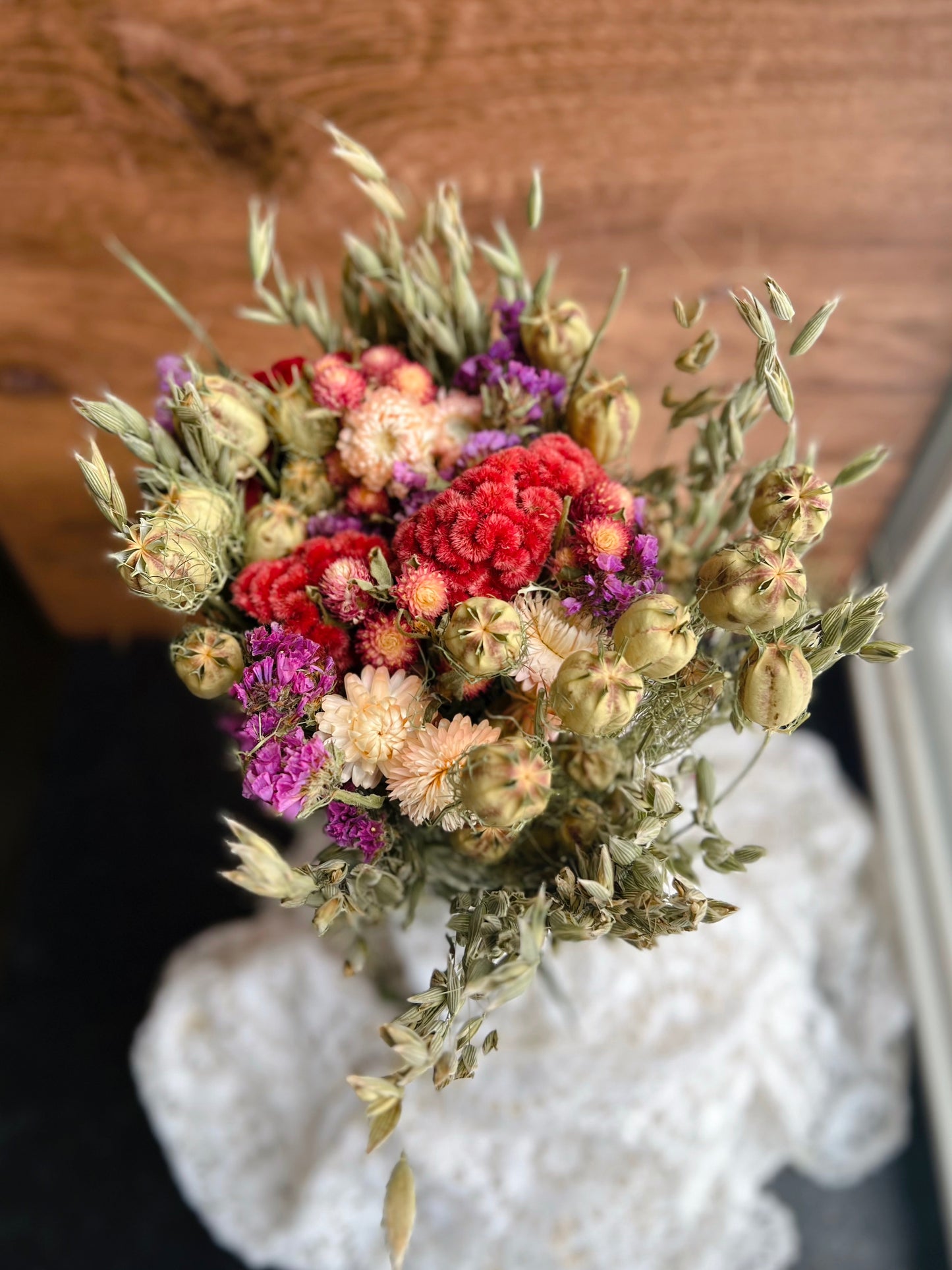 Dried flower bouquets