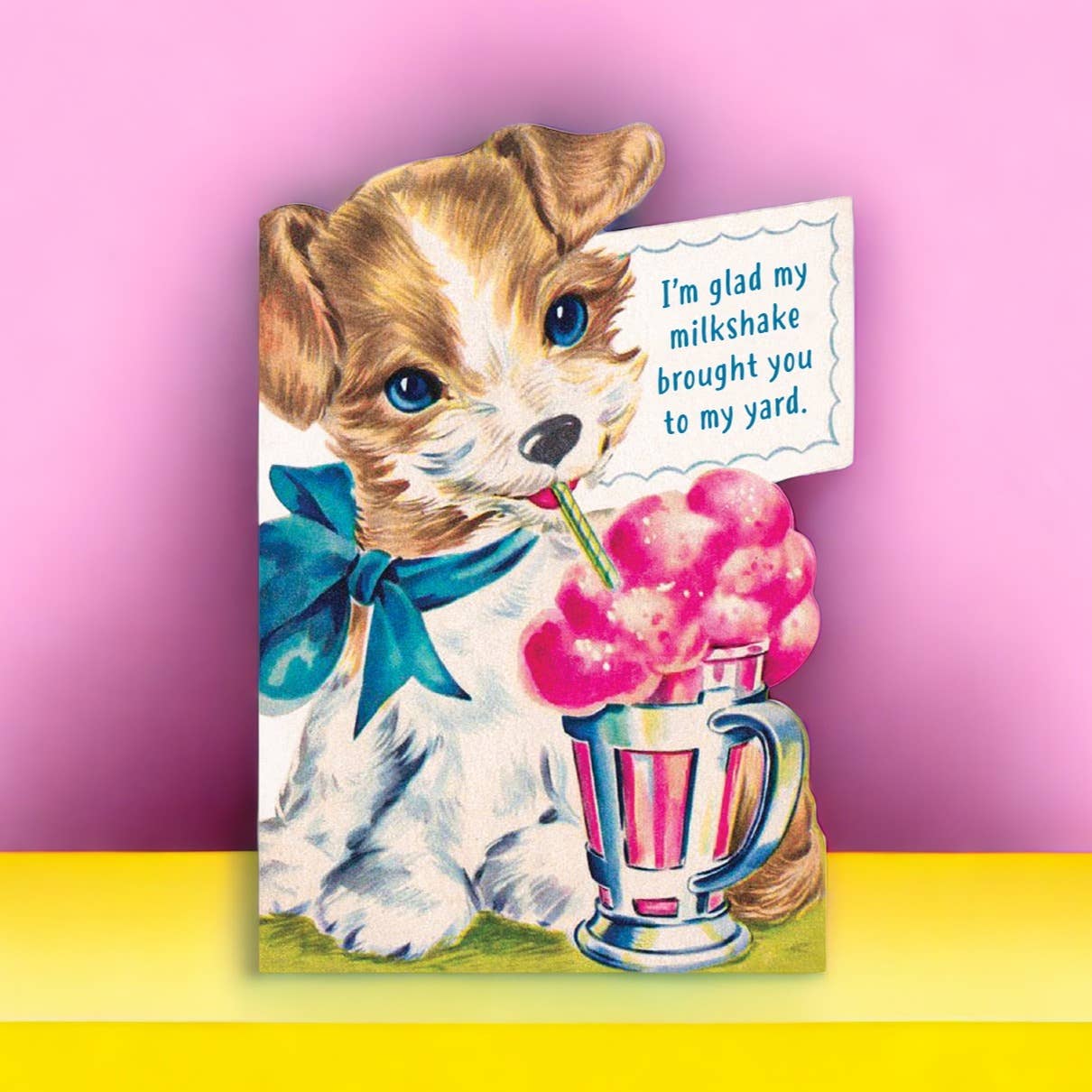 Funny Relationship Valentine Card - Milkshake Theme