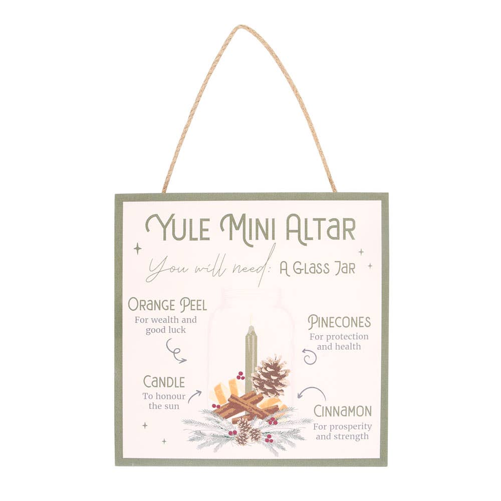 Yule Altar Hanging Sign