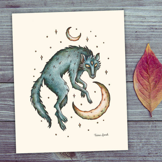 8" x 10" The Wolf Moon Art Print