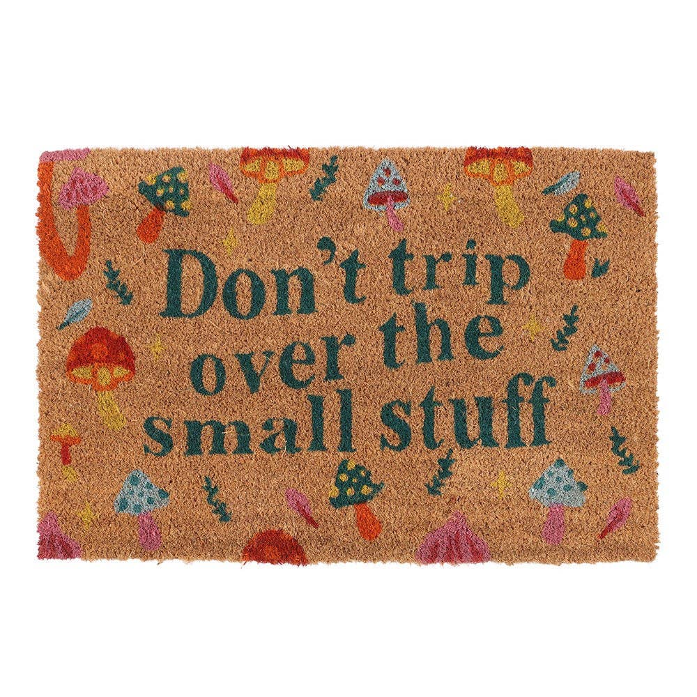 Natural Don't Trip Mushroom Doormat