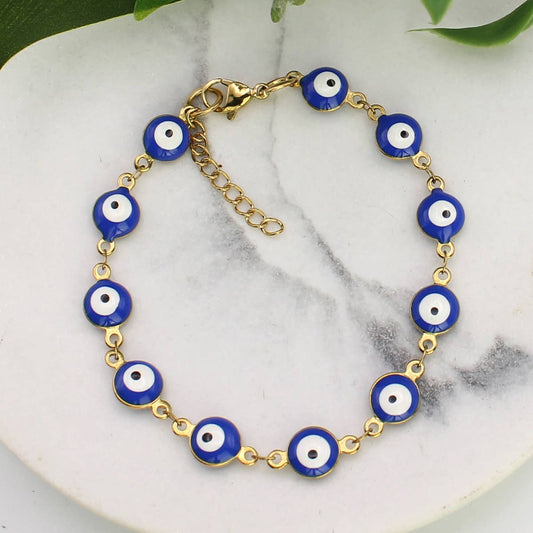 Look Around You Blue Eye Bead Bracelet