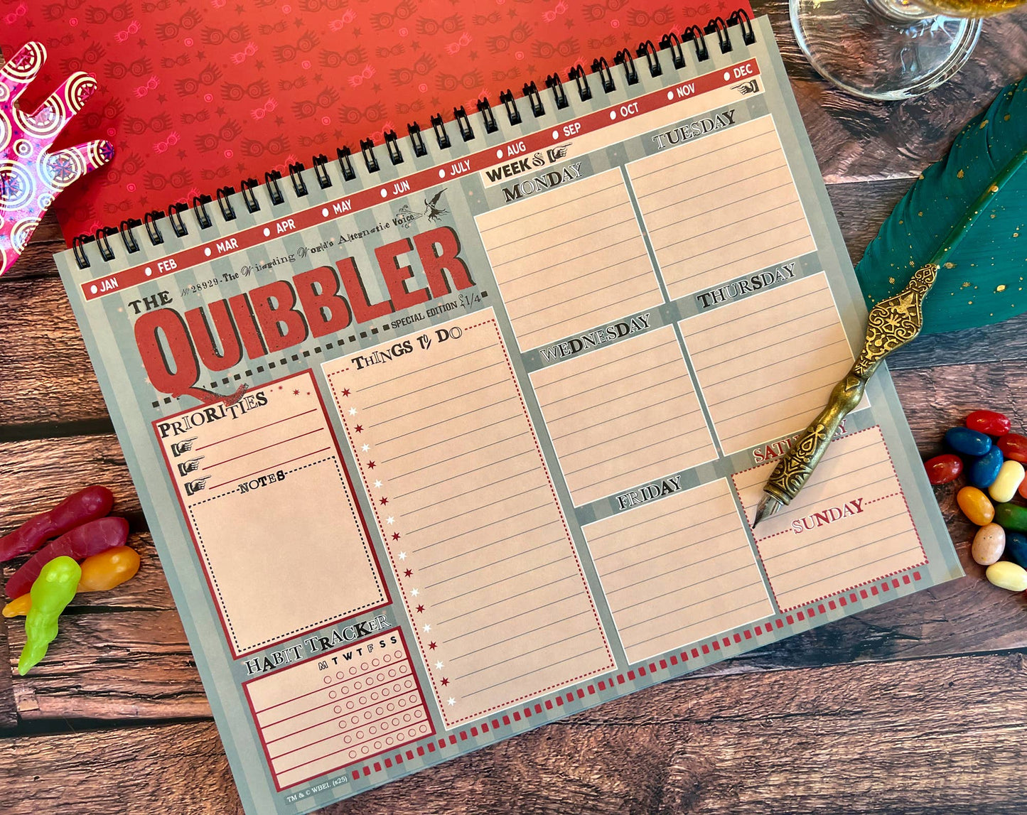 Harry Potter The Quibbler Undated Weekly Planning Pad (8x10)