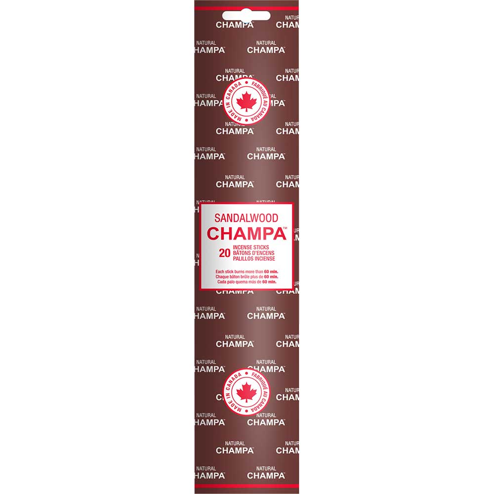 Sandalwood - Natural Champa Incense - 20 Sticks