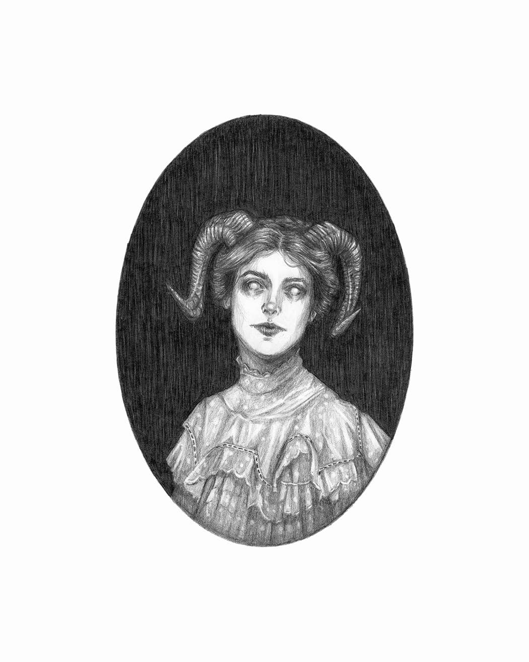 Jezebeth Fine Art Print - Gothic Illustration: 8x10