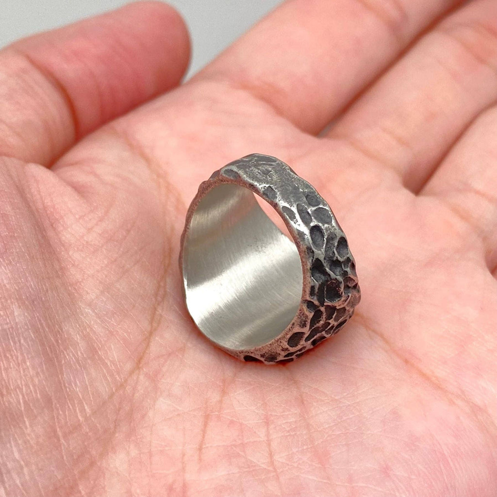 Vintage Viking Stainless Steel Compass Ring