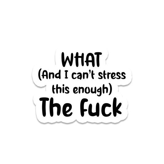 WTF Vinyl Decal | Sarcastic | Waterproof Sticker | 3"