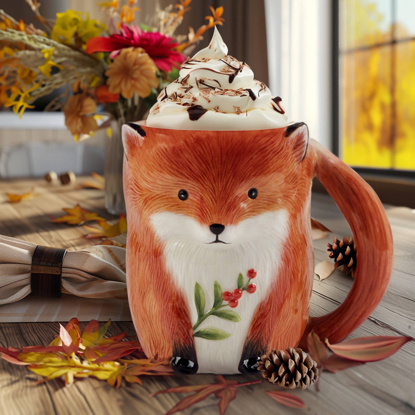 Woodland Critters Fall 3-D Mugs 16 oz