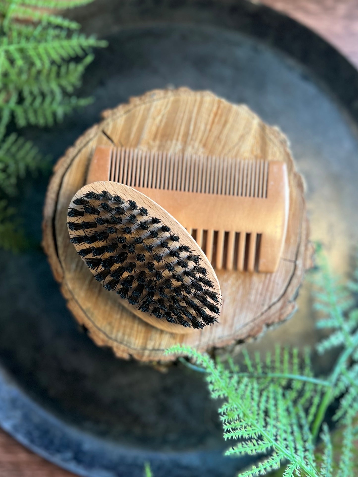 Beard Comb and Brush Set