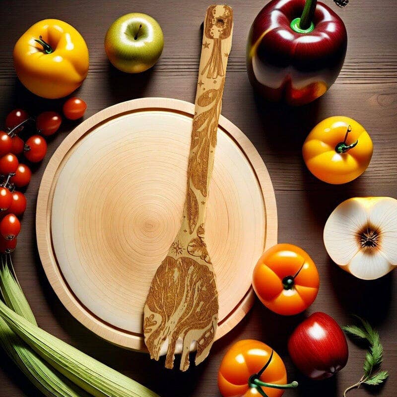 "Eat Your Greens, Witch" Engraved Eco-Friendly Utensils