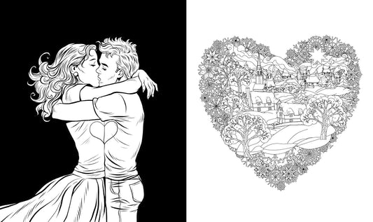 Romantic Christmas Colouring Book