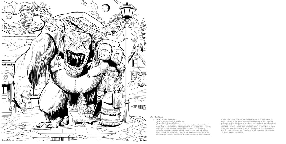A Creepy Krampus Colouring Book