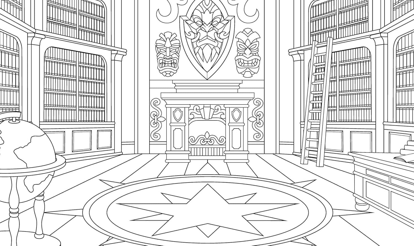 Dark Academia Colouring Book