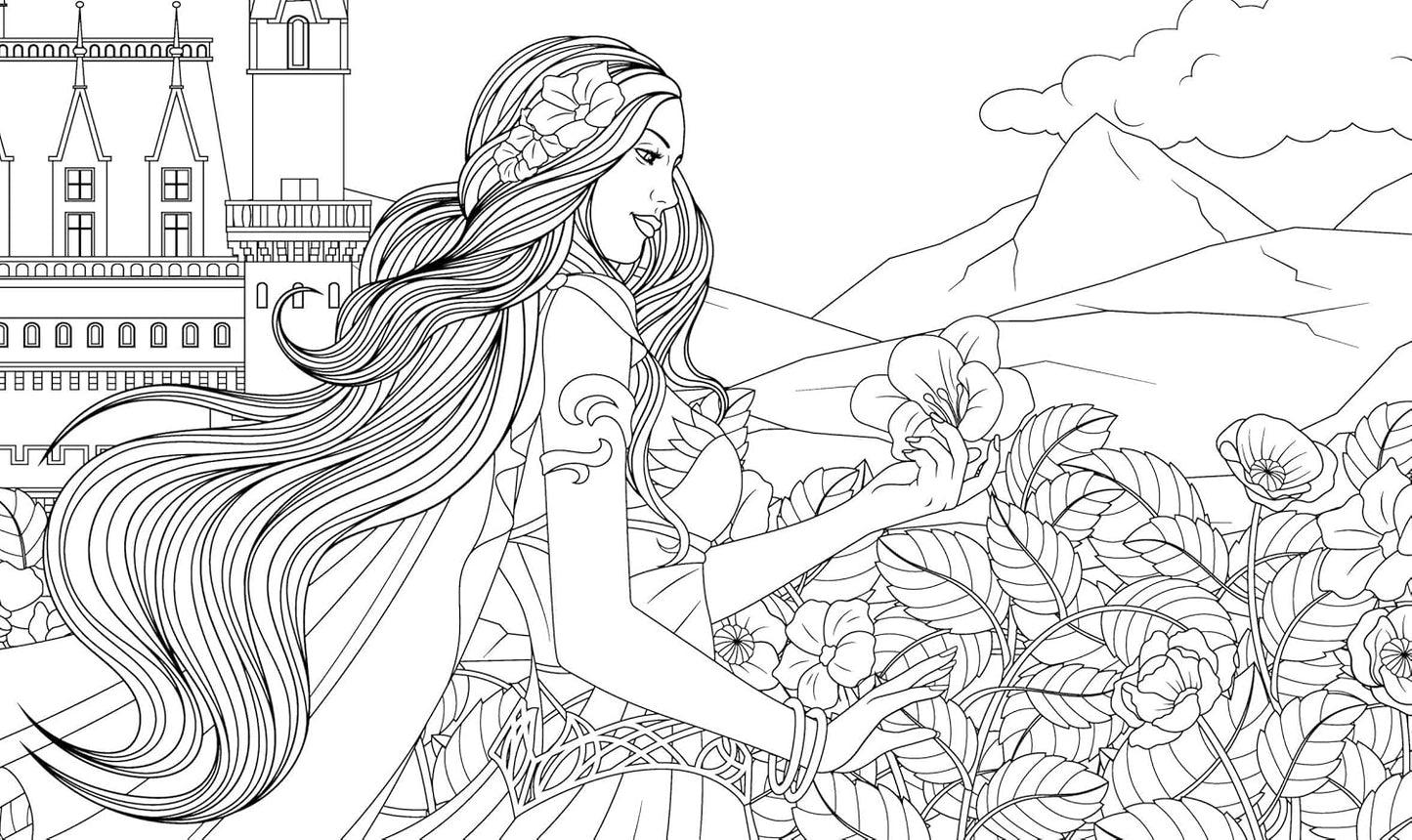 Dark Academia Colouring Book