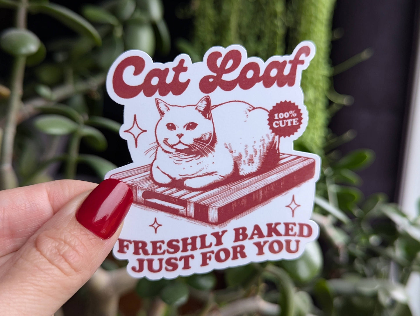 Cat loaf, funny cat vinyl stickers, pet animal merch
