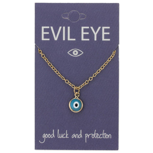 Enlightening Turquoise Eye Charm Gold Necklace