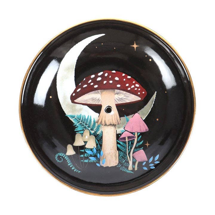 Forest Mushroom Ceramic Incense Holder Plate