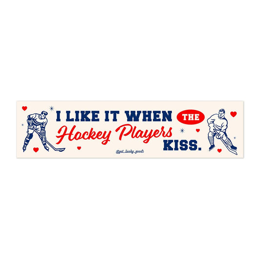Hockey Players Kiss Bumper Sticker - Heated Rivalry Inspired