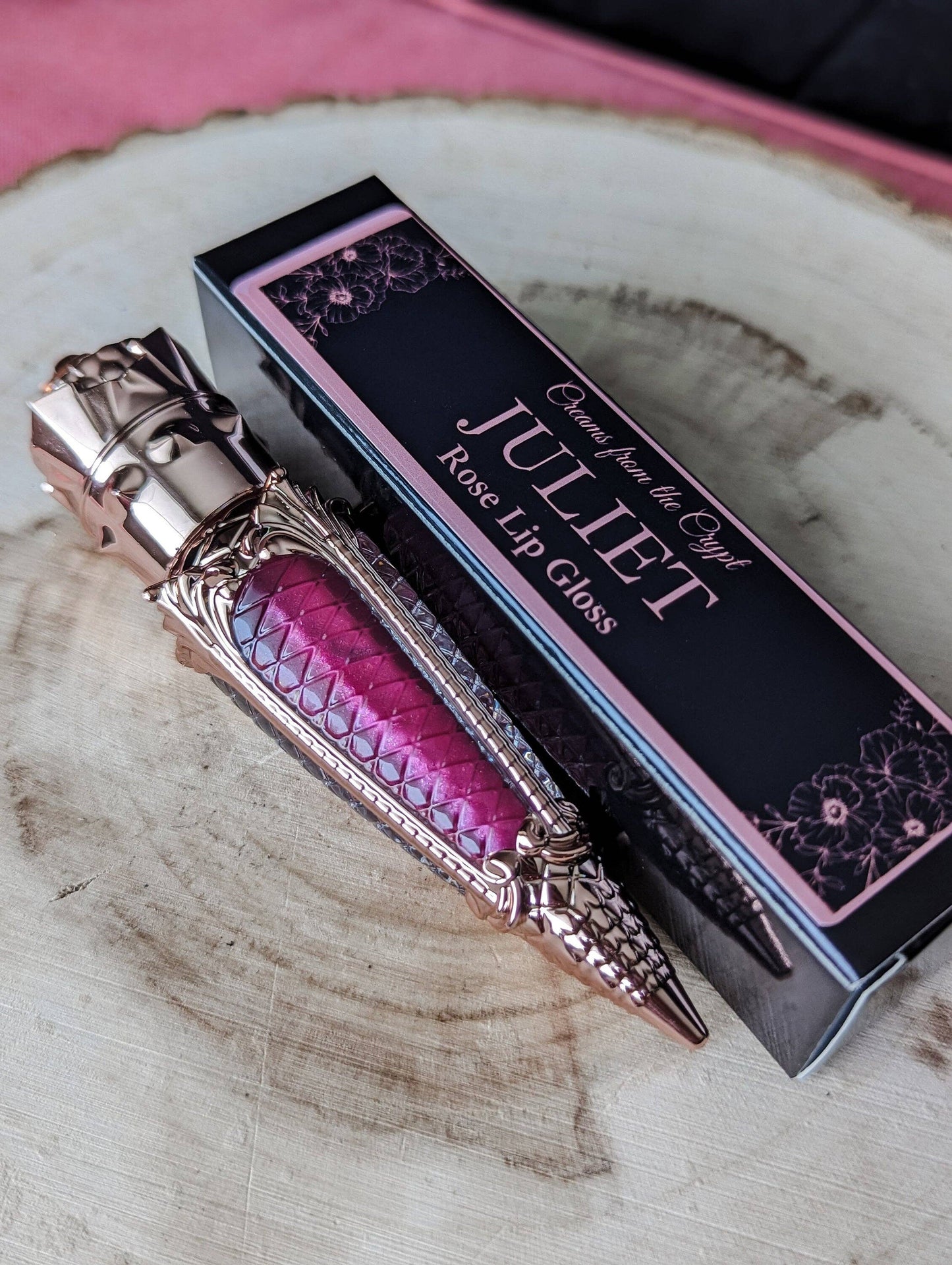 JULIET - Sheer Dark Pink Rose Lip Gloss