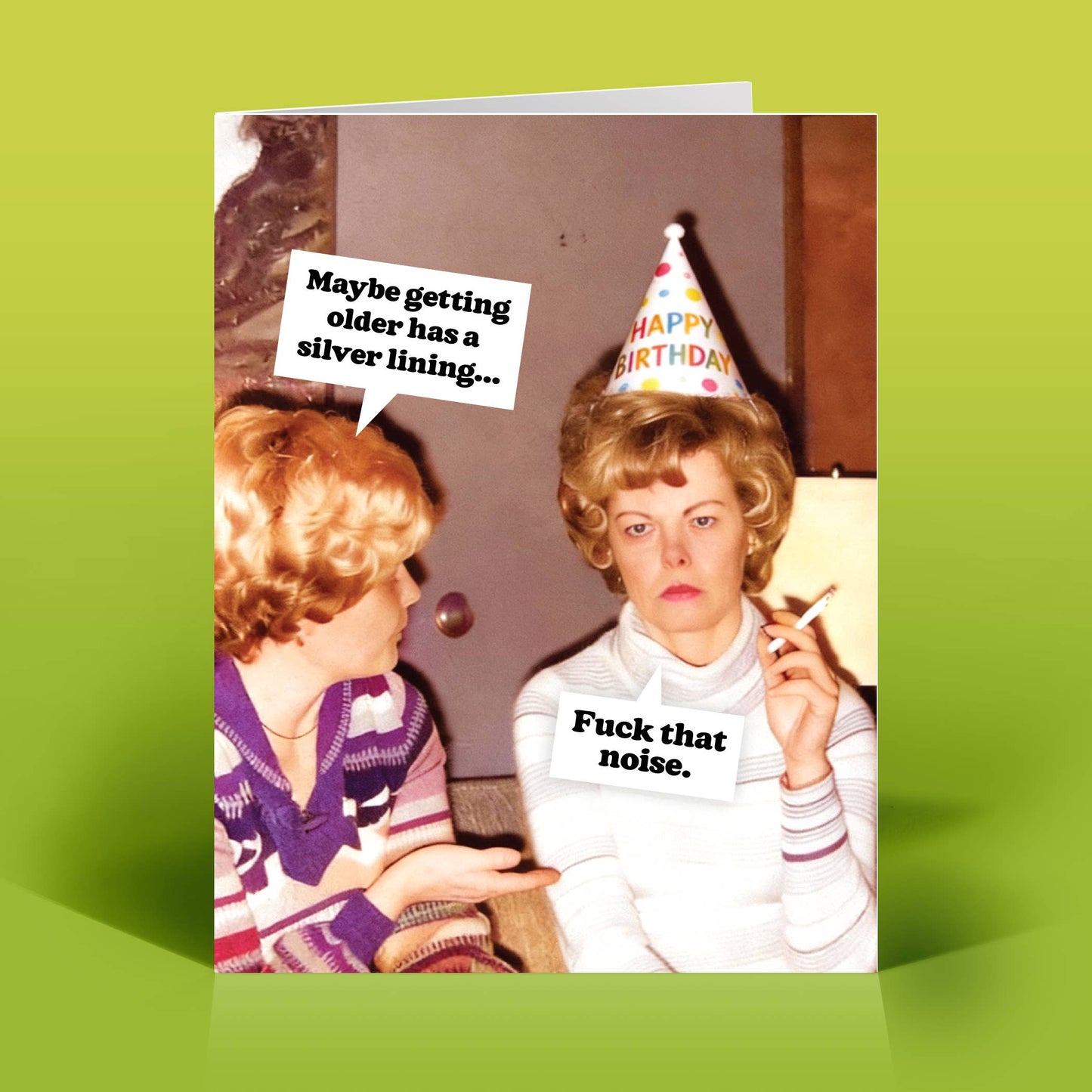 SILVER LINING – Vintage Quirky Humor Funny Birthday Card