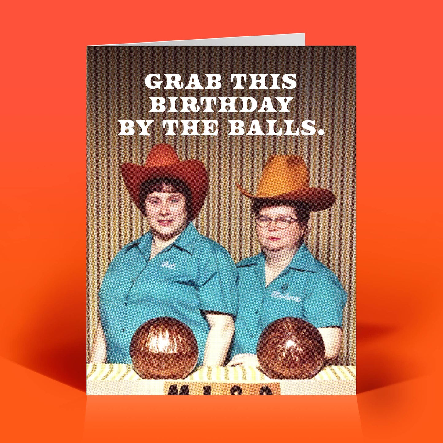 BY THE BALLS – Retro Sassy Humor Funny Birthday Card