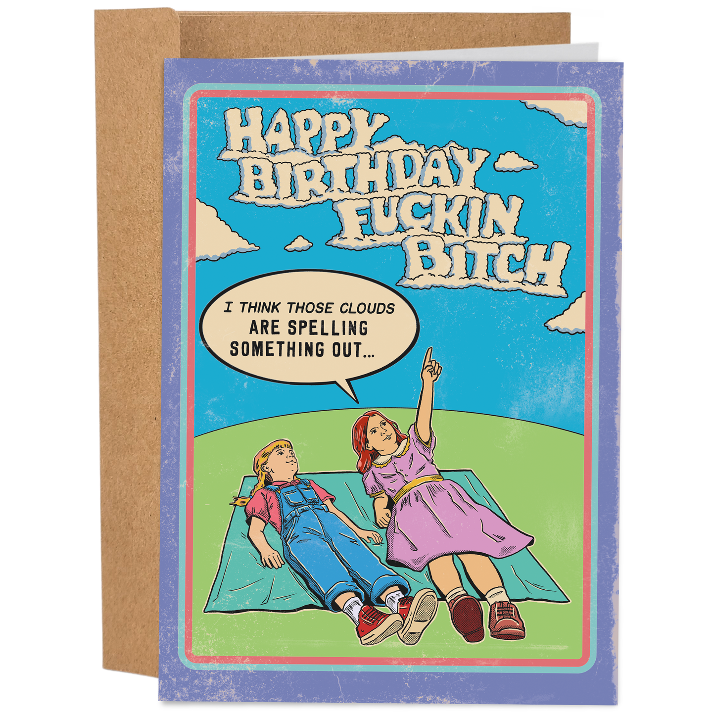 Happy Birthday Fuckin Bitch: 4.25 x 5.5 - Funny Vintage Birthday Card