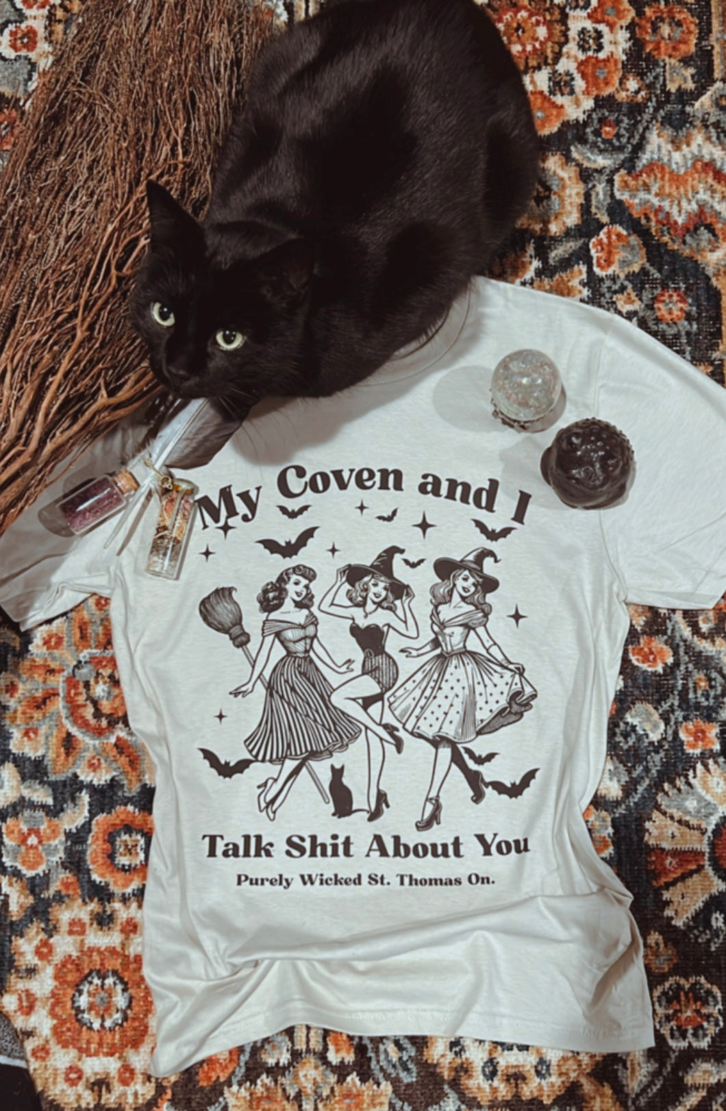 My Coven & I Talk Shit About You T-Shirt - Sand