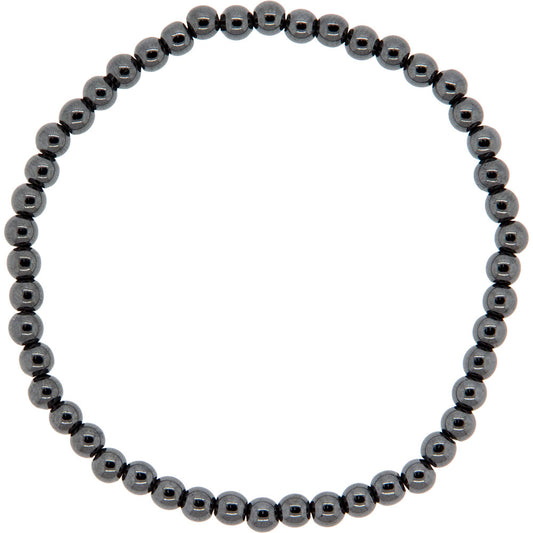 4mm Hematite Beaded Bracelet