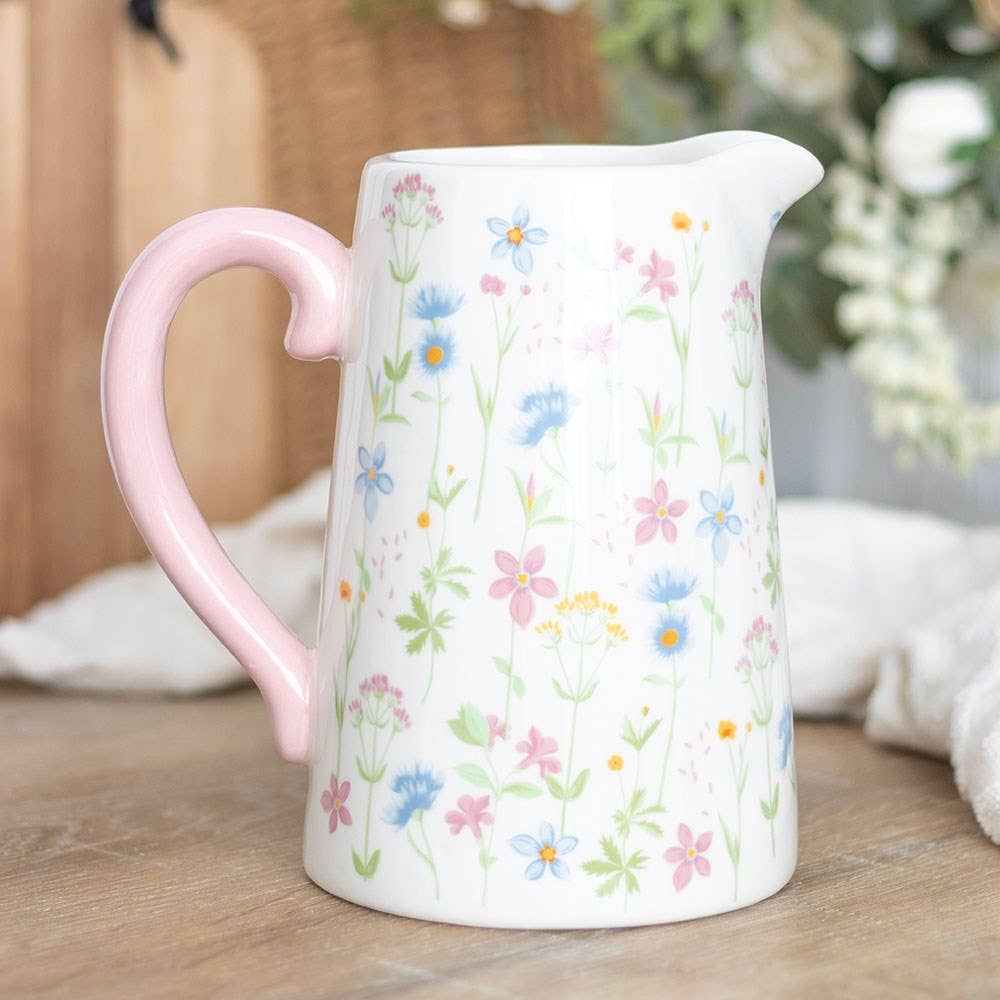 Floral Print Flower Jug