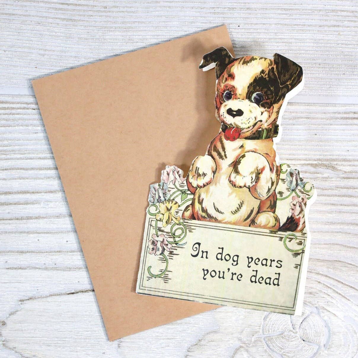 In Dog Years You're Dead - Funny Vintage Style Birthday Card